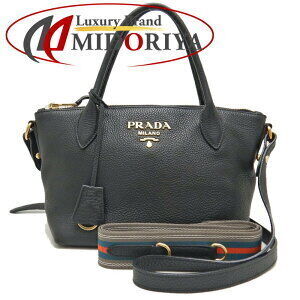 Prada VITDAINO Leather Handbag Nero Black